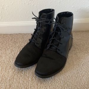 Victoria’s Secret Calf Hair Shiny Leather Boots
